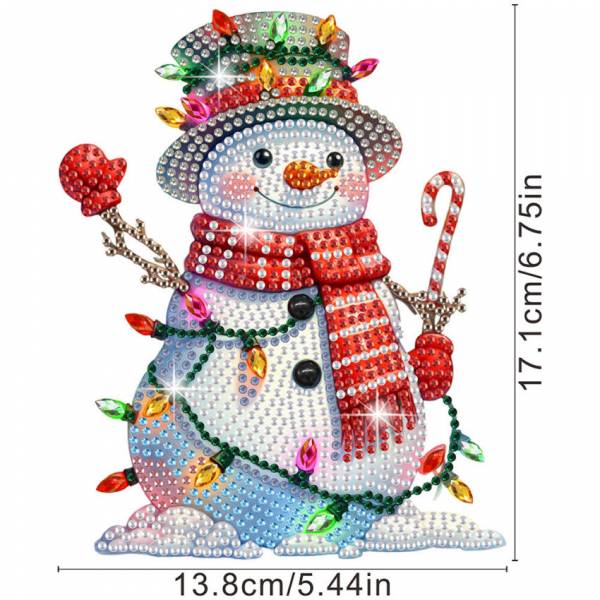 Diamond Painting Snowman Display with Bobble Head