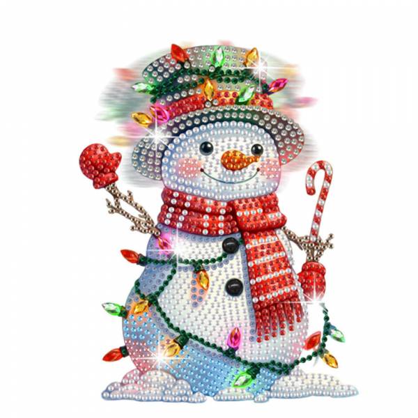 Diamond Painting Snowman Display with Bobble Head