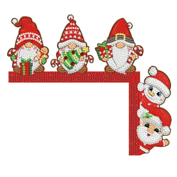 Diamond Painting display stand, door frame decoration / mantelpiece decoration, Gnome, approx. 19x12cm