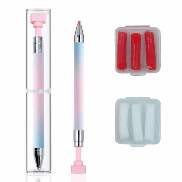 Automatic refillable wax pencil, diamond art pencil with 2 refill wax pads