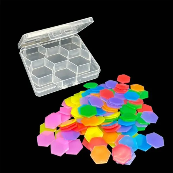 Diamond Painting Wax, colorful, hexagonal, set of 6 colors