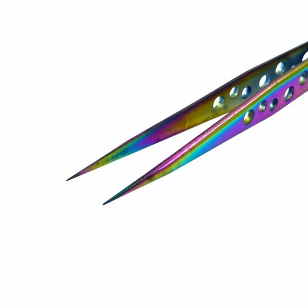 Pinzette für Diamond Painting, stabil, Regenbogen-Farbe, spitz
