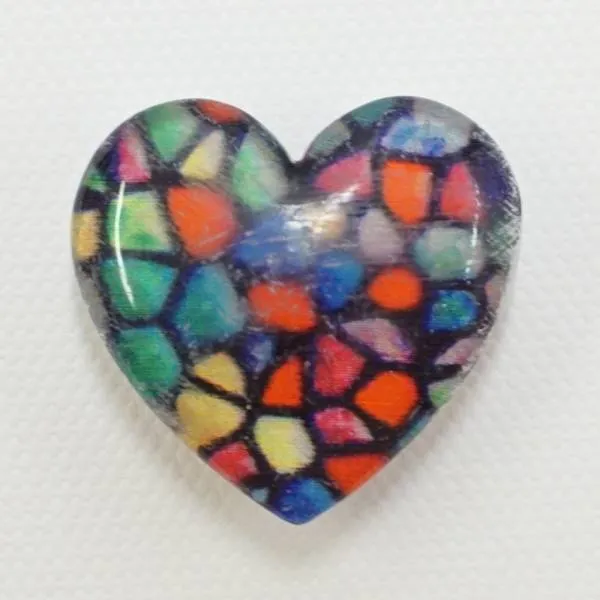 B-goods heart, can be used as a fridge magnet or small weight, abstract
