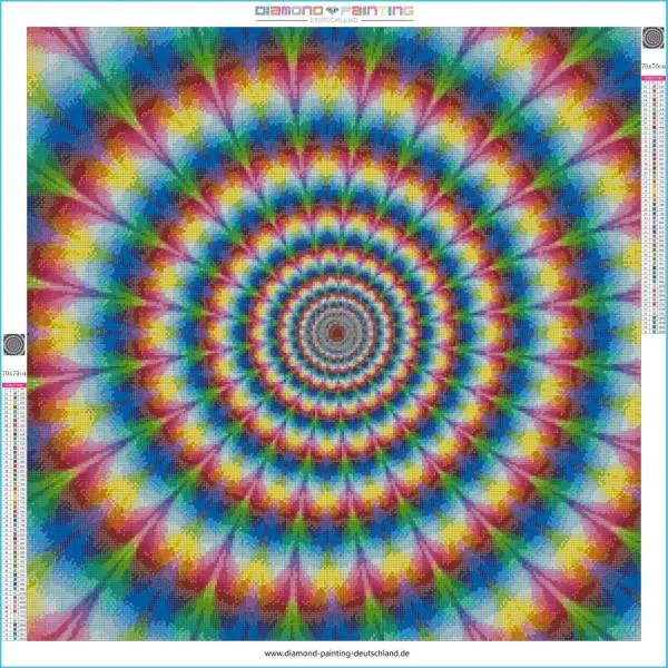Diamond Painting picture, play of colors, 70x70cm, 55 colors, square stones, full image