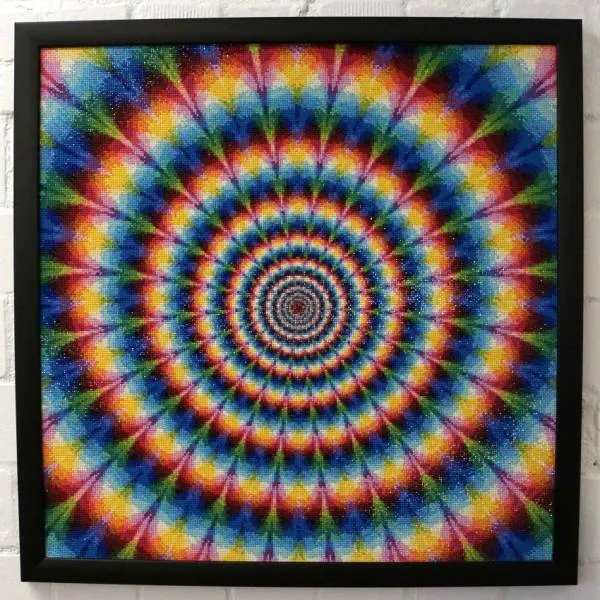 Diamond Painting picture, Play of colors, 70x70cm, 55 colors, round stones, full image