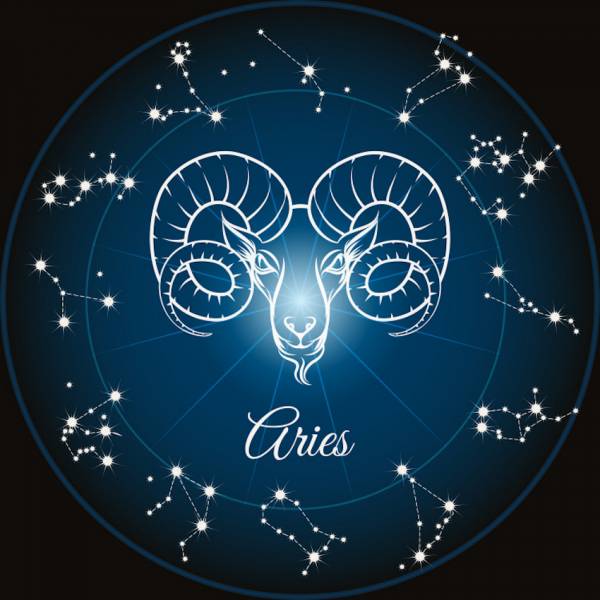 Vorlage (ohne Steine) Sternzeichen Widder, Glow in the dark - Nachtleuchtend, 60x60cm, 45 Farben, für runde Steine, Vollbild