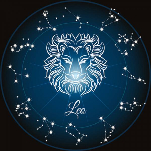 Sternzeichen Löwe, Glow in the dark - Nachtleuchtend, runde Steine, 60x60cm,  45 Farben, Vollbild