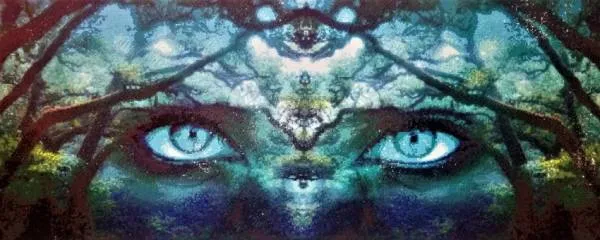 Diamond Painting picture, eyes, 120x50cm, 60 colours, square stones, full picture