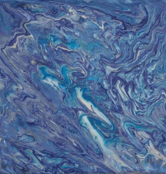 Diamond Painting Bild, Magic Blue, 60 Farben, runde Steinchen, 70x70cm, Vollbild