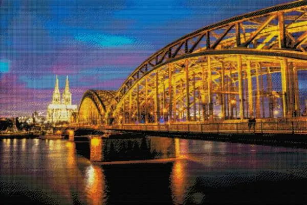 Diamond Painting Bild, Köln, 90x60cm, 50 Farben, eckige Steine, Vollbild