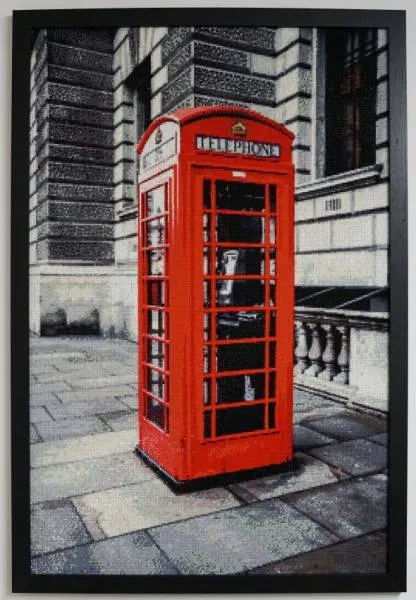 Diamond Painting Bild, London calling, 60x90cm, 55 Farben, runde Steine, Vollbild