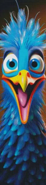 Karen Landsmann, Crazy Bird, 40x160cm, 69 colours, square stones, full picture