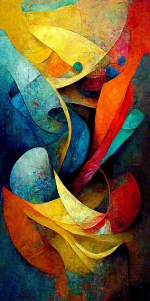 Diamond Painting Bild, Abstrakte Kunst, eckige Steinchen, 50x100cm, 64 Farben inkl. 3 AB, Vollbild