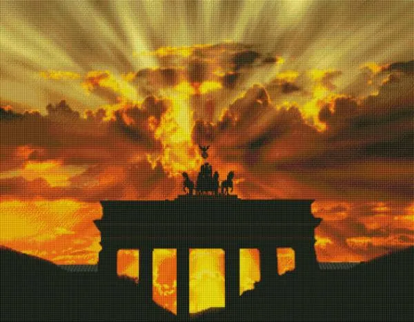 Diamond Painting picture, Brandenburger Gate, 90x70cm, 43 colours, square stones, full picture