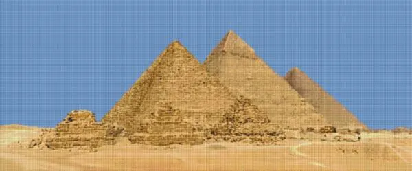 Diamond Painting picture, pyramids, 120x50cm, 29 colors, square stones, full picture