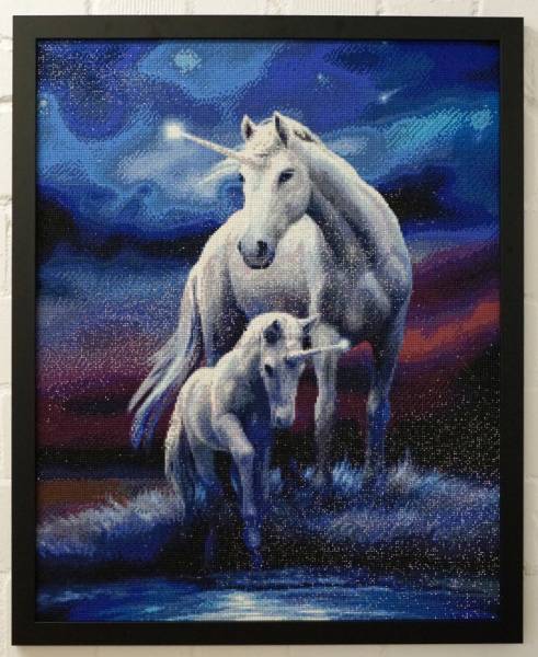 Anne Stokes, Eternal Bond, 60x75cm, 50 Farben inkl. 1 AB, runde Steine, Vollbild