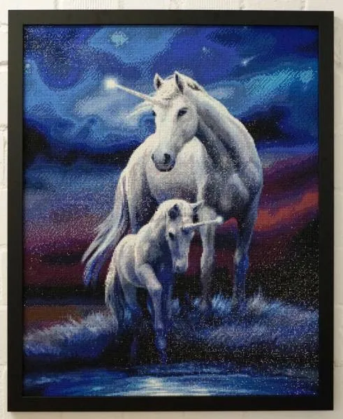 Anne Stokes, Eternal Bond, 60x75cm, 50 colors incl. 1 AB, round stones, full image