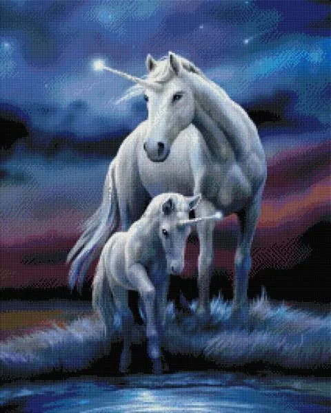 Anne Stokes, Eternal Bond, 60x75cm, 50 colors incl. 1 AB, square stones, full image