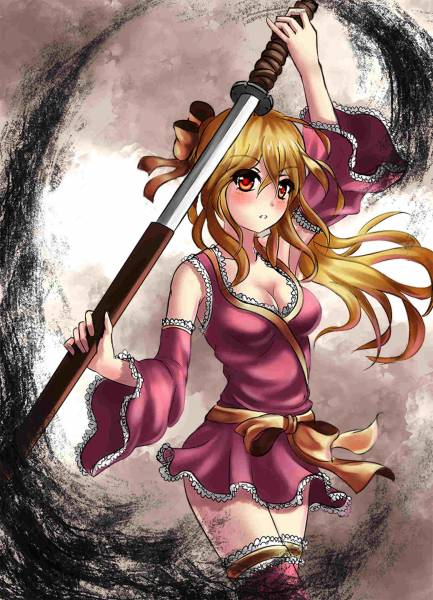 DrakeTurtle, Katana Girl, runde Steine, ca. 65x90cm, 65 Farben, Vollbild