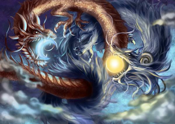 DrakeTurtle, Heaven Dragon, eckige Steine, ca. 65x90cm, 70 Farben, Vollbild