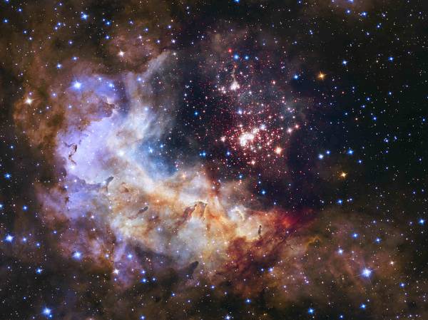 Vorlage (ohne Steine) NASA - Brilliant Tapestry of Stars, 65x90cm, 90 Farben, für runde Steine, Vollbild