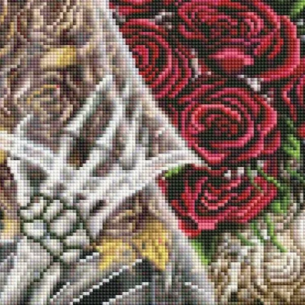 Sarah Richter, The Bride, 60x75cm, 55 Farben inkl. 2 AB, eckige Steine, Vollbild