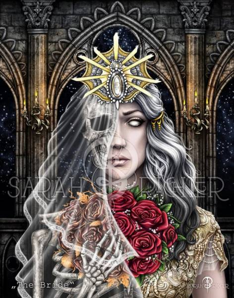 Sarah Richter, The Bride, 60x75cm, 55 Farben inkl. 2 AB, eckige Steine, Vollbild