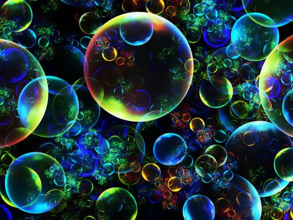 Diamond Painting picture, Bubbles, square rhinestones diamonds, 60 colours, approx. 60x80cm, full picture