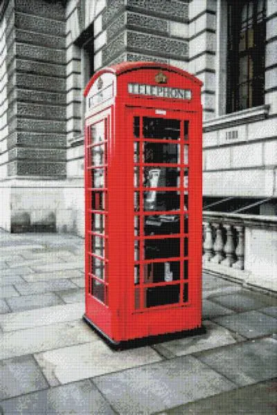 Template (without stones) London calling, 60x90cm, 55 colours, for round stones, full screen