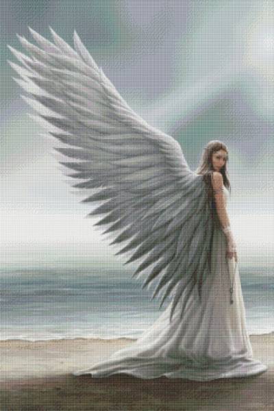 Anne Stokes, Spirit Guide, 100x150cm, 79 Farben inkl. AB & Feensteine, runde Steine, Vollbild