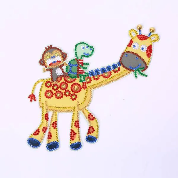 Deko für Lichtschalter, Giraffe, Painting-Set komplett mit Strass und Sondersteinchen