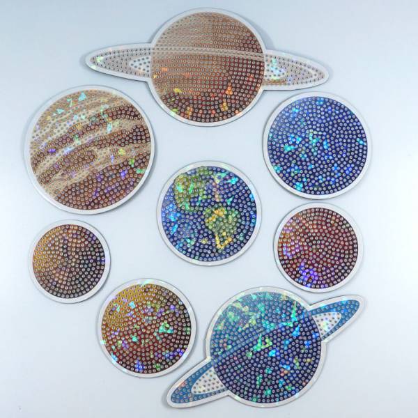 Planets, can be used as fridge magnets, set of 8 for painting