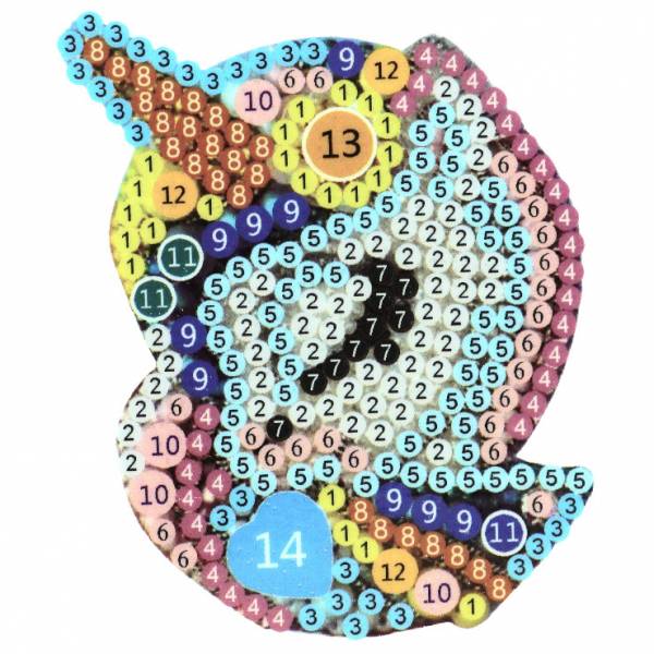 Schlüsselanhänger, Einhorn, Painting-Set komplett mit Strass, AB und Sondersteinchen