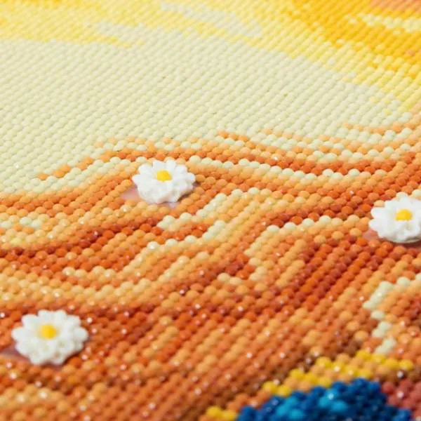 Diamond Painting picture stretched on a wooden stretcher, mermaid, round diamonds, approx. 50x40cm, full picture