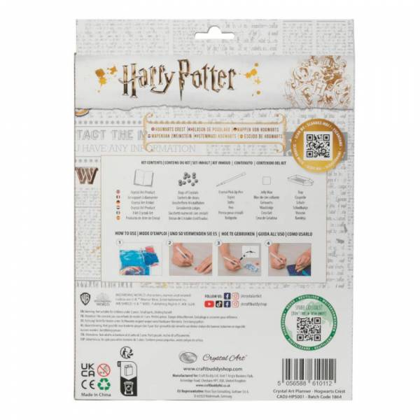 Diamond Painting Hogwarts Annual Planner, round diamonds, approx. 14x21cm, partial image