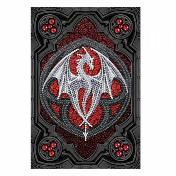 Notebook for painting, Dragon Valour, by Anne Stokes, approx. 26x18cm, 48 pages, lined, partial image