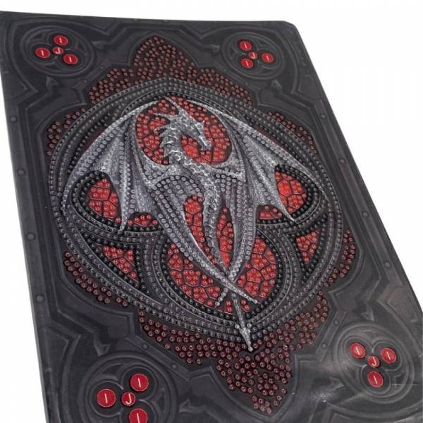 Notebook for painting, Dragon Valour, by Anne Stokes, approx. 26x18cm, 48 pages, lined, partial image