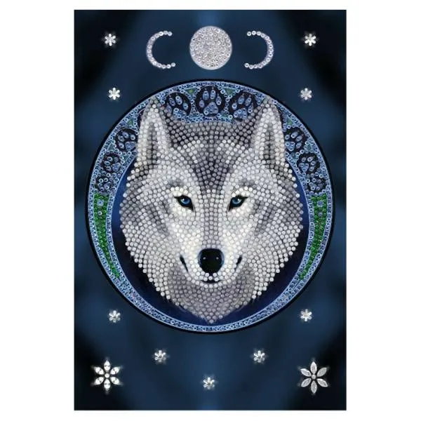 Notizbuch zum Painten, Lunar Wolf, by Anne Stokes, ca. 26x18cm, 48 Seiten, liniert, Teilbild