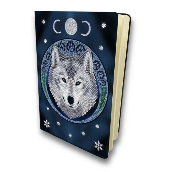 Notizbuch zum Painten, Lunar Wolf, by Anne Stokes, ca. 26x18cm, 48 Seiten, liniert, Teilbild