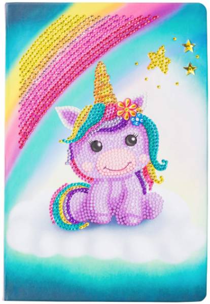 Notizbuch zum Painten, Unicorn Smile, ca. 26x18cm, 50 Seiten, liniert, Teilbild