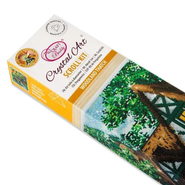 Diamond Painting picture, Woodland Thatch, 35x45cm, 28 colours, round stones, full picture