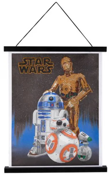 Diamond Painting picture, Droids, round diamonds, 35x45cm, partial picture