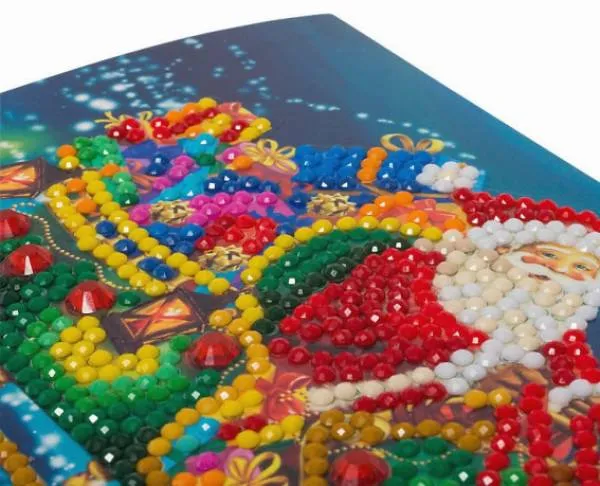 Weihnachtskarte (Craft Buddy) Santa`s Sleigh Painting-Set 11x22cm