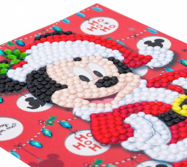 Christmas card (Craft Buddy) "Santa Mickey", Painting set complete with round stones
