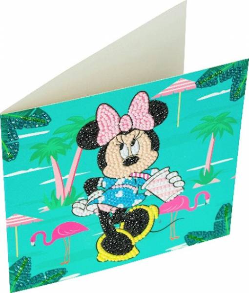 Greeting Card (Craft Buddy) "Minnie on Holiday", Disney, Painting Set 18x18cm