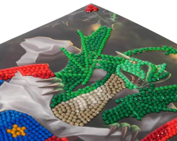 Christmas card (Craft Buddy) "Dragon", Painting set complete with round stones