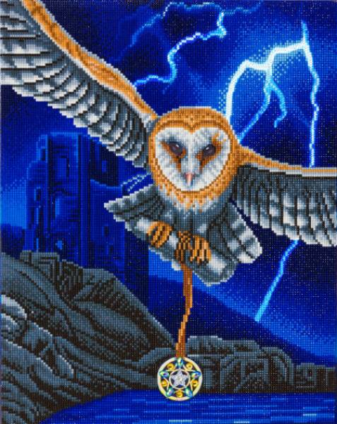 Diamond Painting Bild mit LED Beleuchtung, Heart of the Storm, runde Diamanten, ca. 50x40cm, Vollbild
