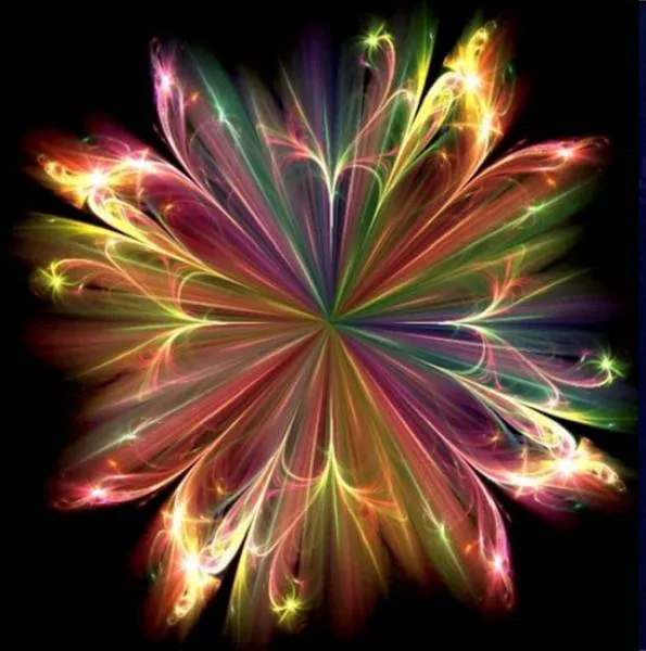 Diamond Painting Picture, Abstract Flower, 60x60cm, 50 colours, round rhinestone, Full Picture