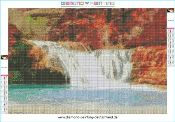 Diamond Painting Bild, Colors of Nature, 90x60cm, 50 Farben, runde Strass-Steine, Vollbild