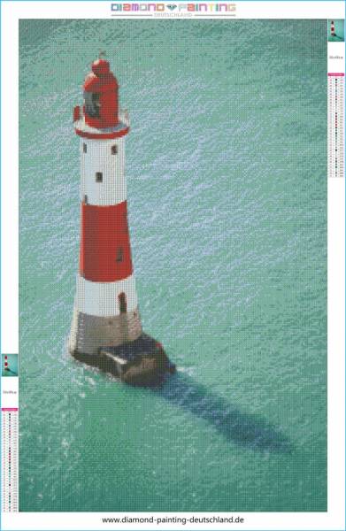 Diamond Painting Picture, Guardians Of The Sea, Round Rhinestone Diamonds, 35 Colours, Approx. 50x80cm, Full Picture